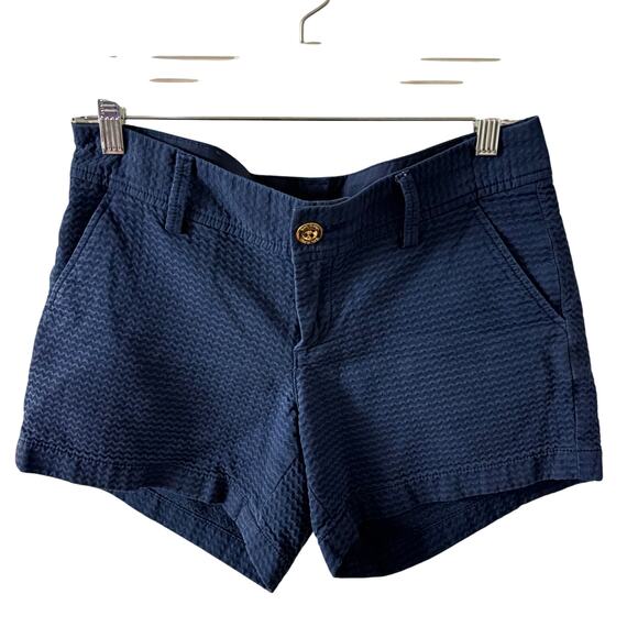 Lilly Pulitzer The Callahan Cotton 5” Inseam Short 4 Women’s True Navy - Picture 2 of 7